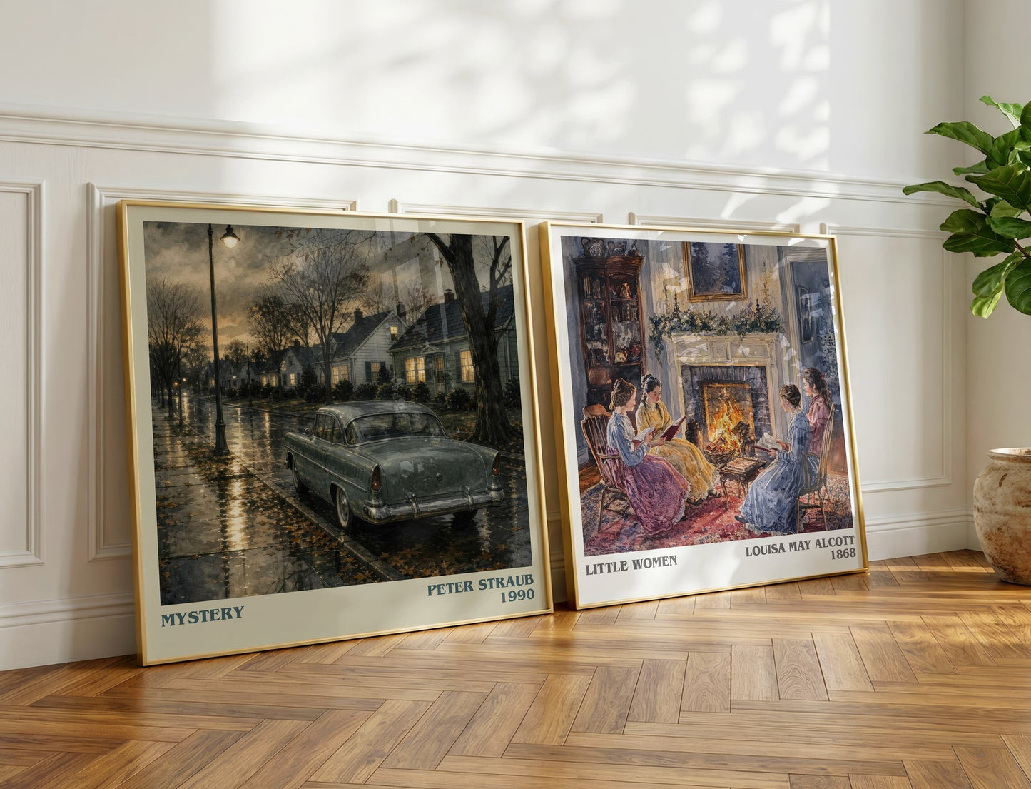 Mystery literary print on bookshelf – Peter Straub fan gift