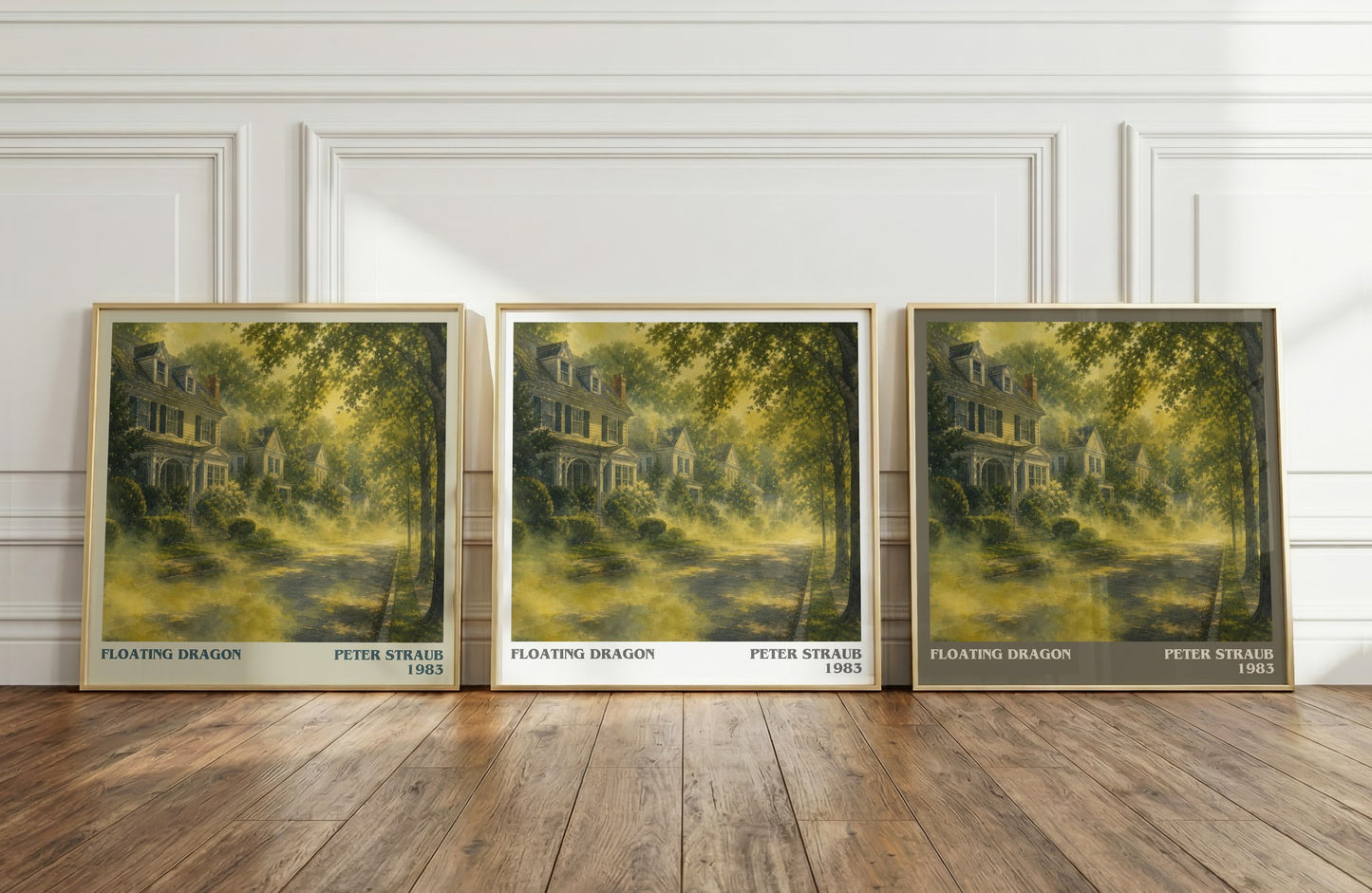 Floating Dragon literary art print colour and style options – Peter Straub book art