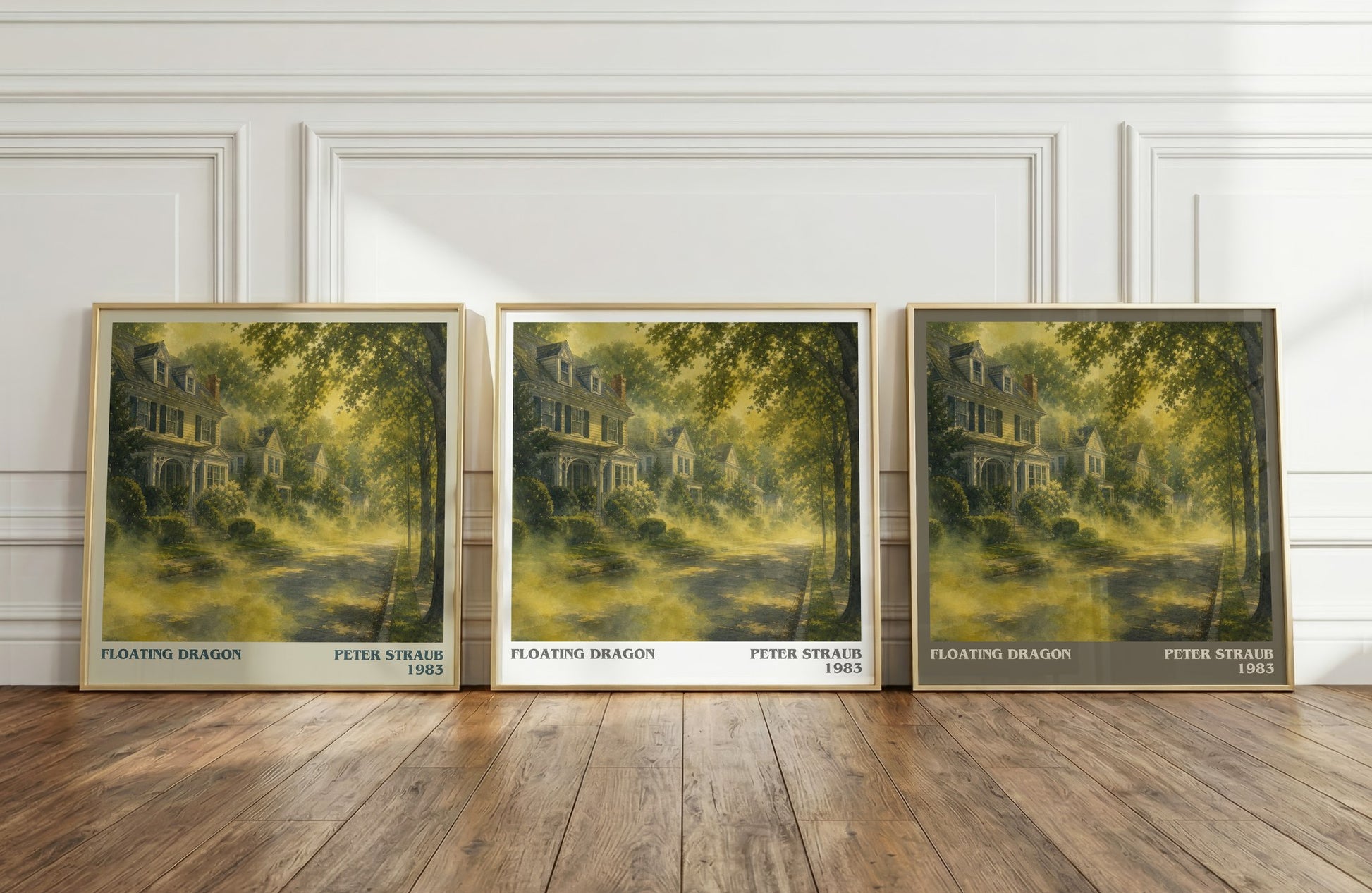 Floating Dragon literary art print colour and style options – Peter Straub book art
