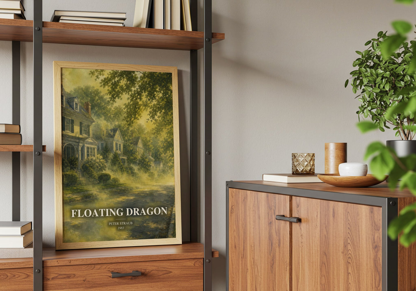 Floating Dragon book watercolour illustration paper finish options – matte satin gloss