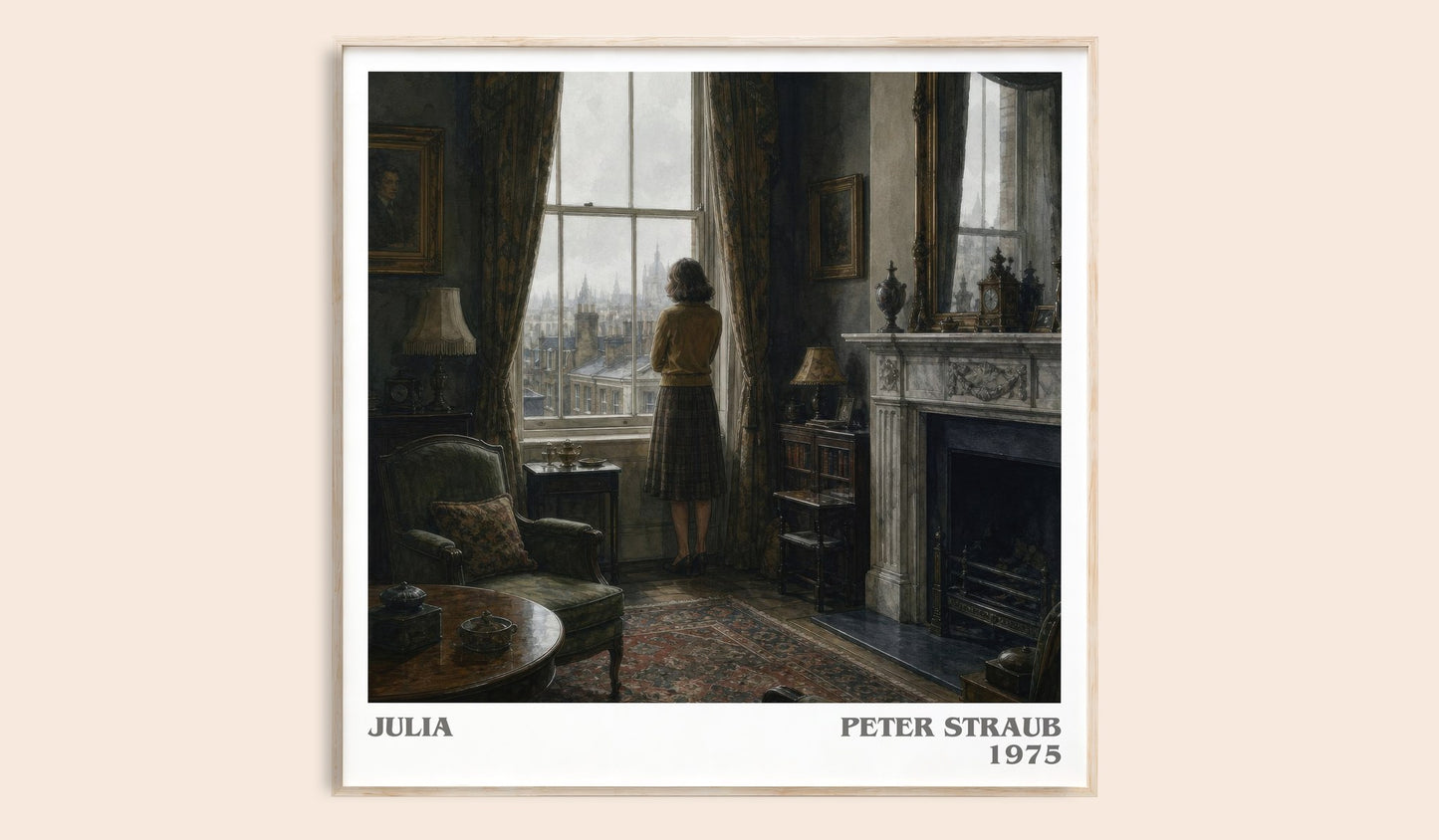 Julia literary book poster by Peter Straub – framed literary art print