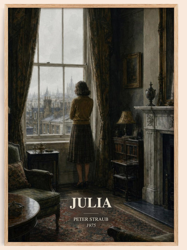 Julia watercolour book poster by Peter Straub – framed literary art print