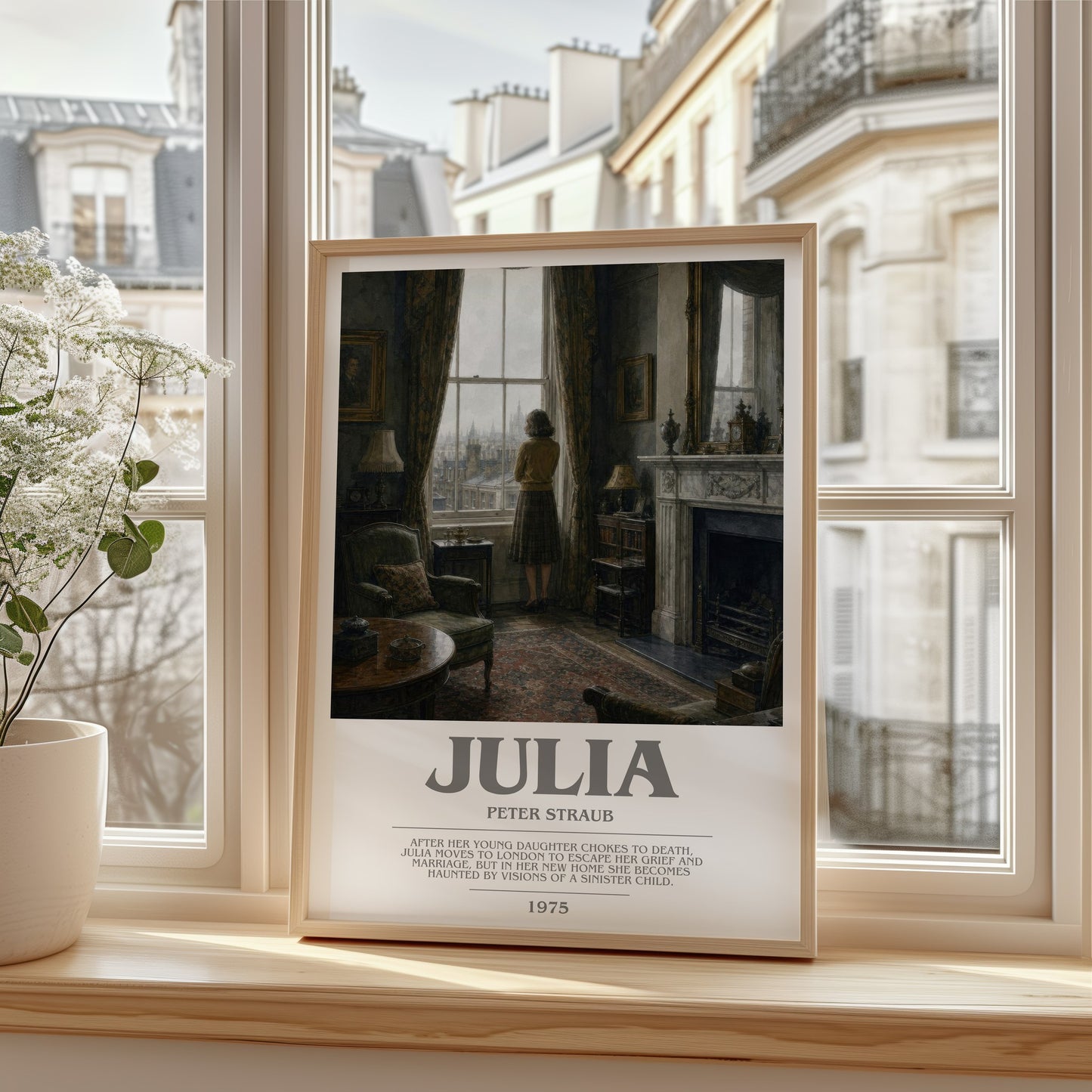 Julia bookish poster colour and style options – Peter Straub book art