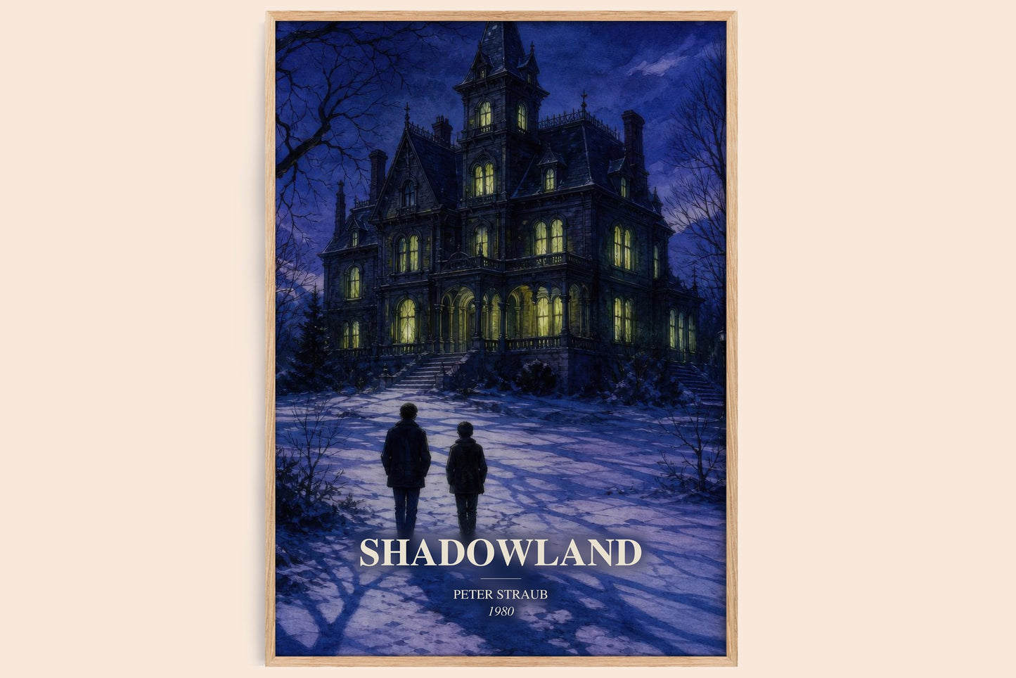 Shadowland watercolour book poster by Peter Straub – framed literary art print
