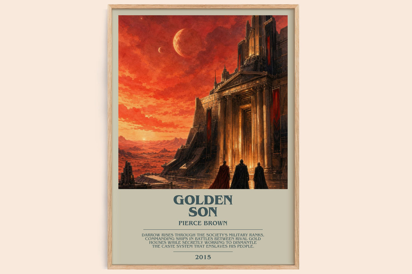 Golden Son bookish book poster by Pierce Brown – framed literary art print