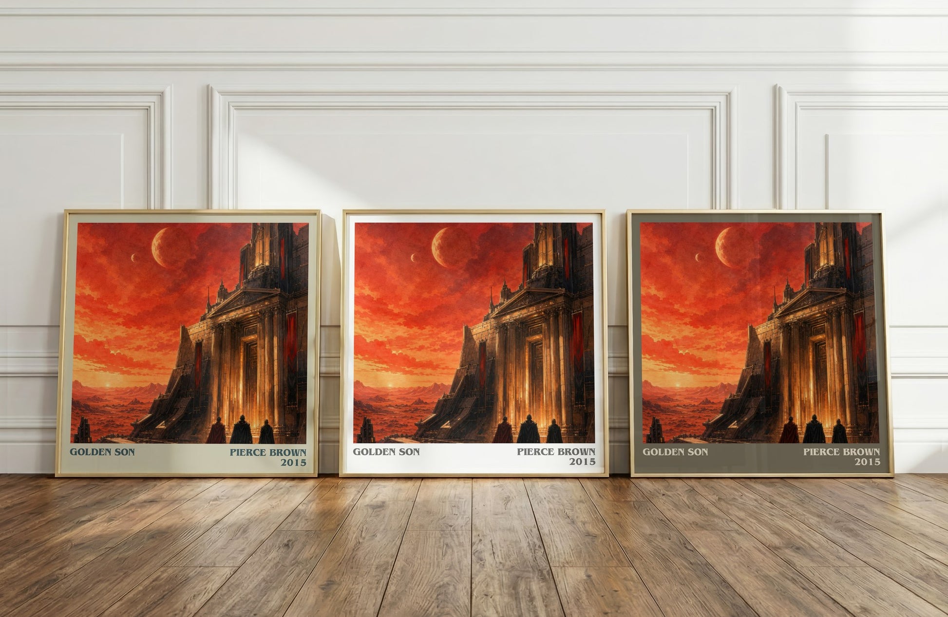 Golden Son literary art print colour and style options – Pierce Brown book art