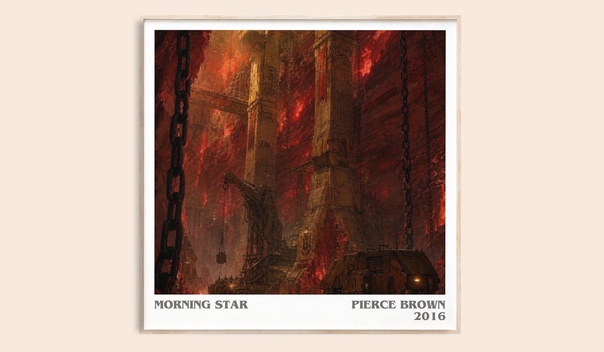 Morning Star literary book poster by Pierce Brown – framed literary art print
