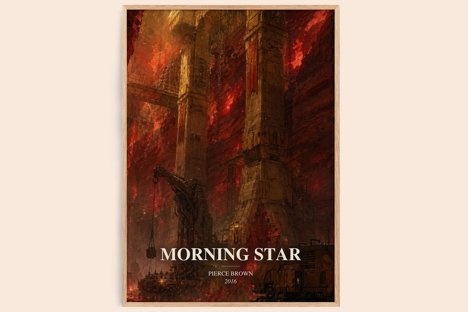 Morning Star watercolour book poster by Pierce Brown – framed literary art print