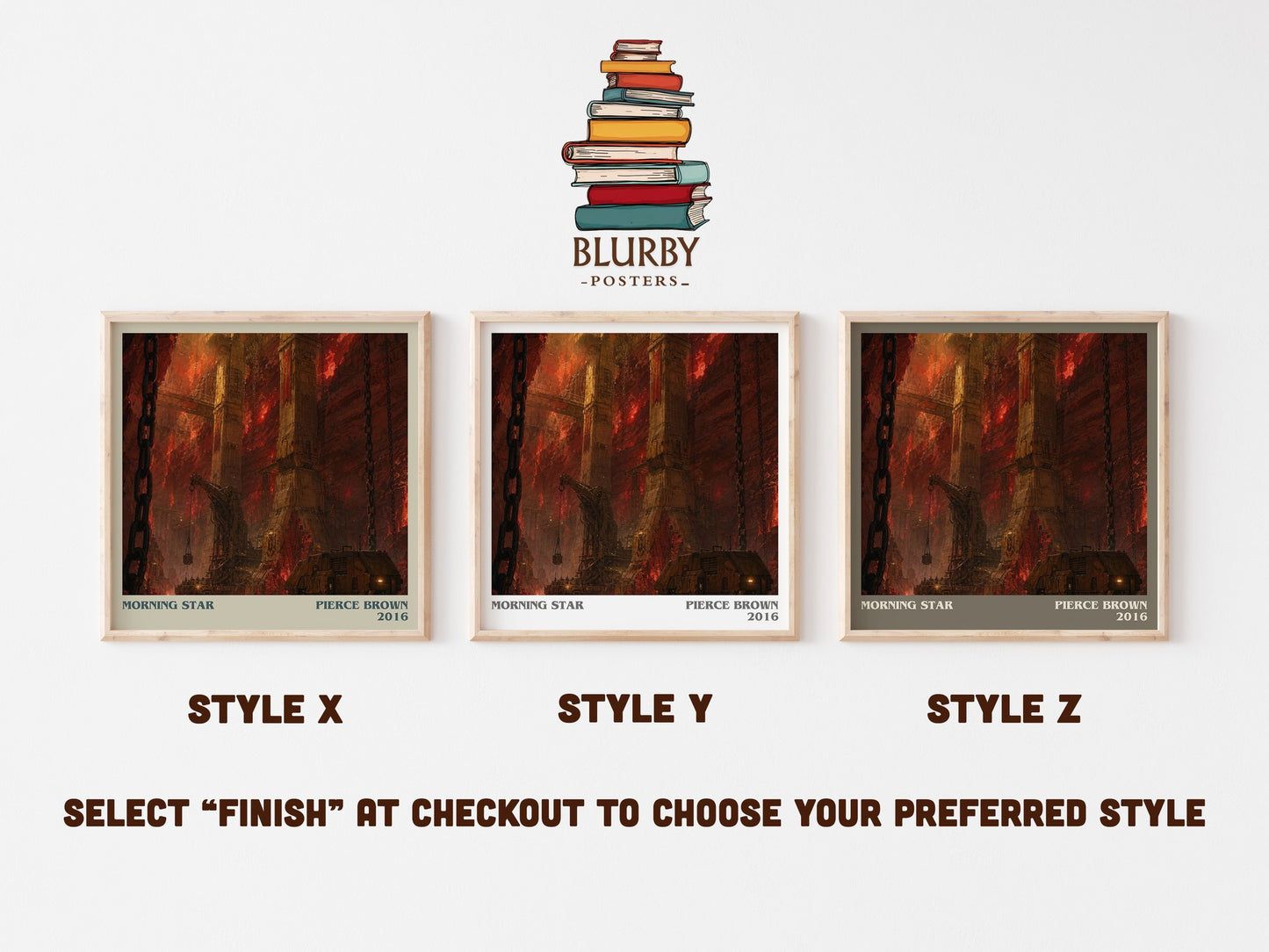 Morning Star literary print in frame leaning in hallway – sci fi wall art