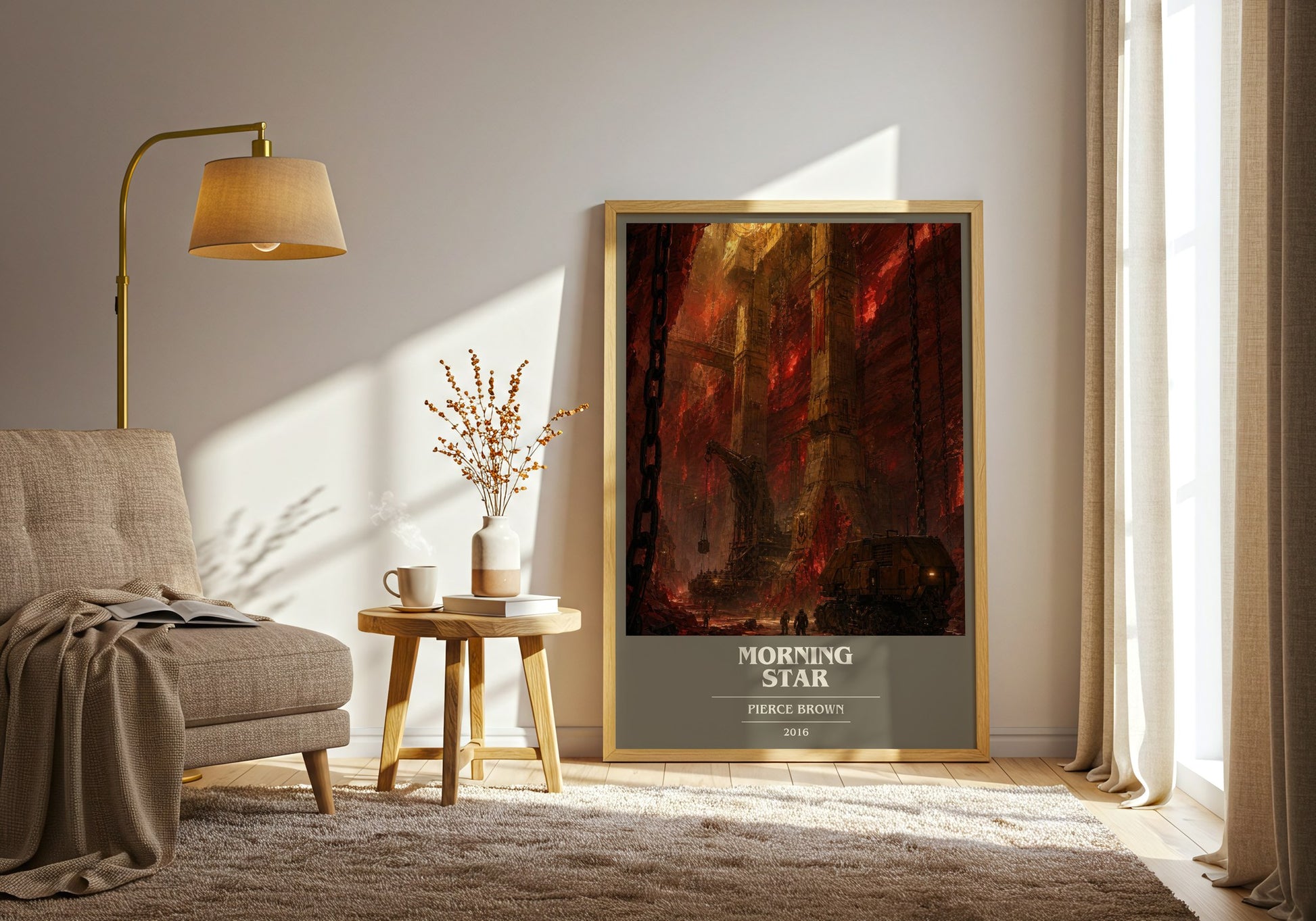 Morning Star book cover print on bookshelf – Pierce Brown fan gift