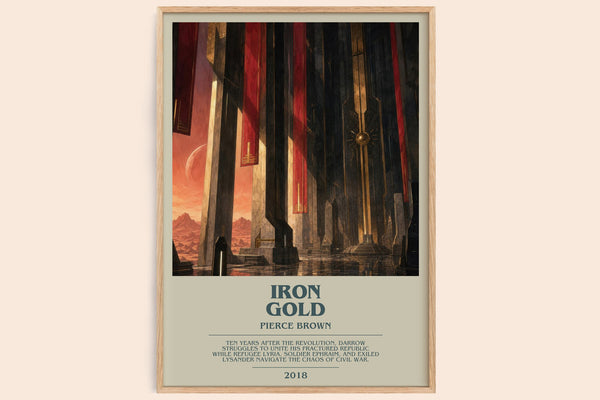 Iron Gold bookish book poster by Pierce Brown – framed literary art print