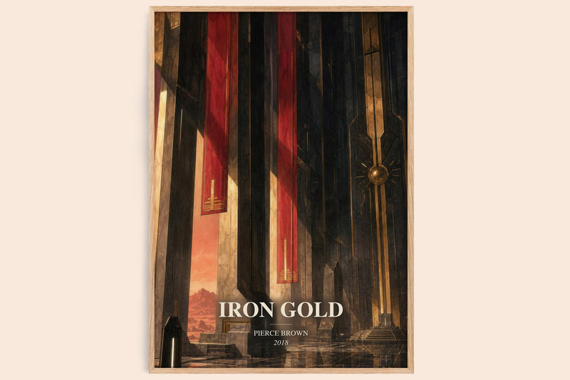 Iron Gold watercolour book poster by Pierce Brown – framed literary art print