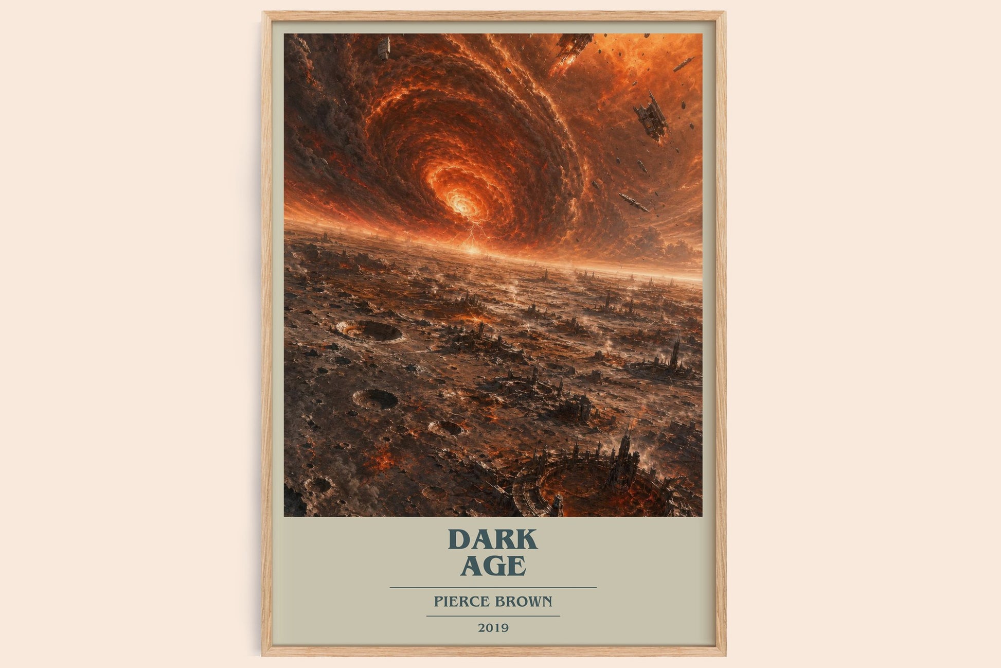 Dark Age book cover book poster by Pierce Brown – framed literary art print