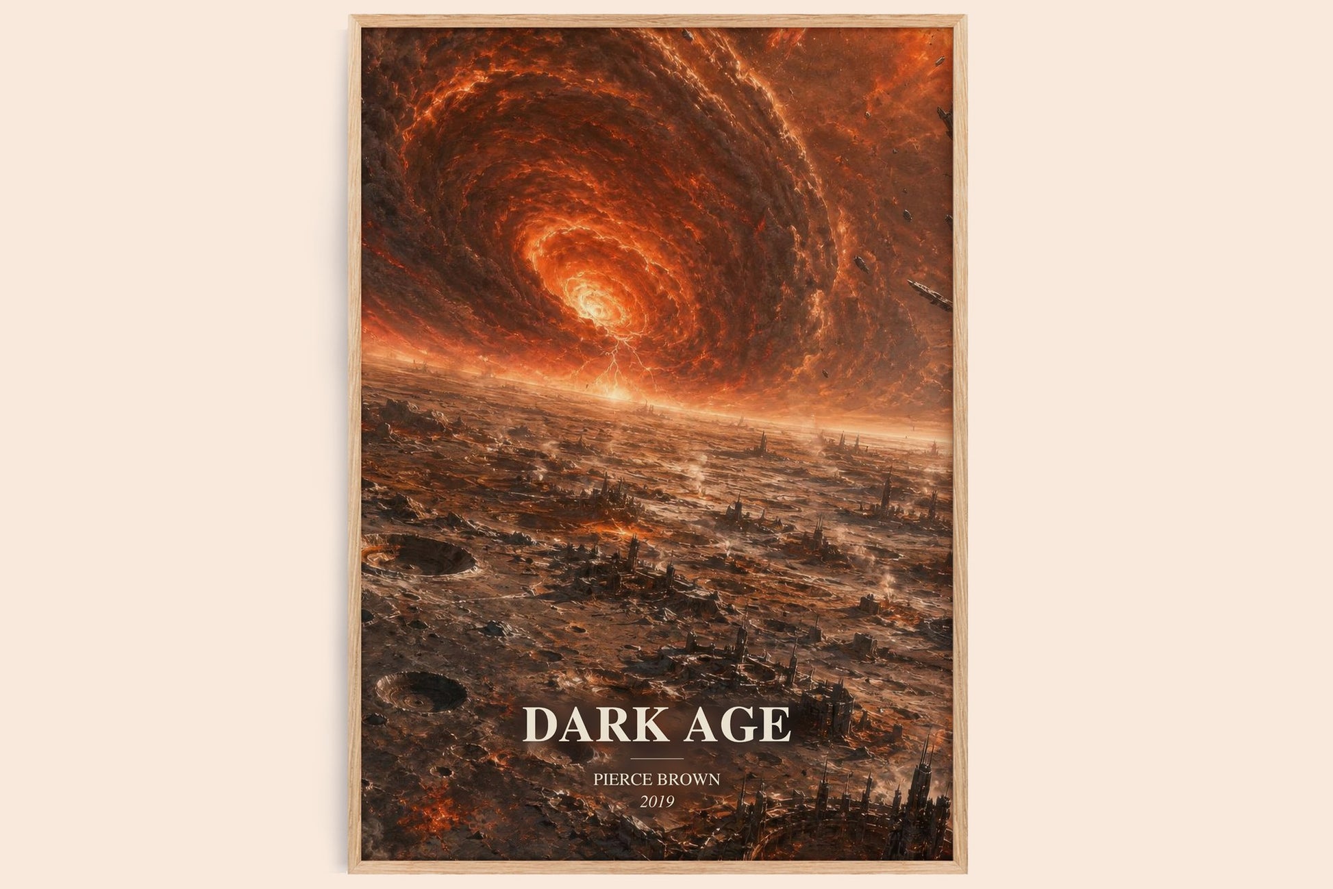 Dark Age watercolour book poster by Pierce Brown – framed literary art print