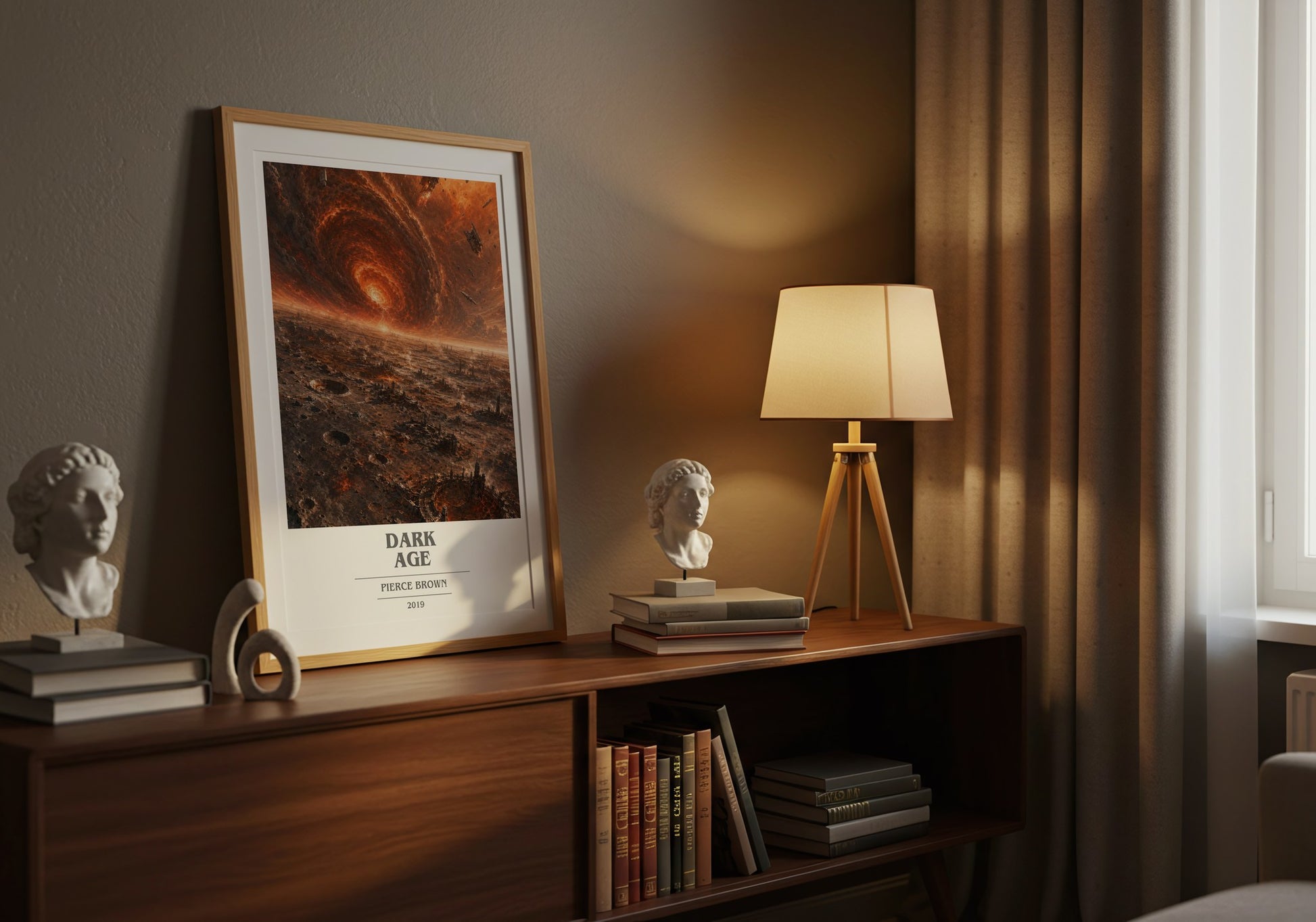 Dark Age book cover book poster framed on wall – sci fi wall art