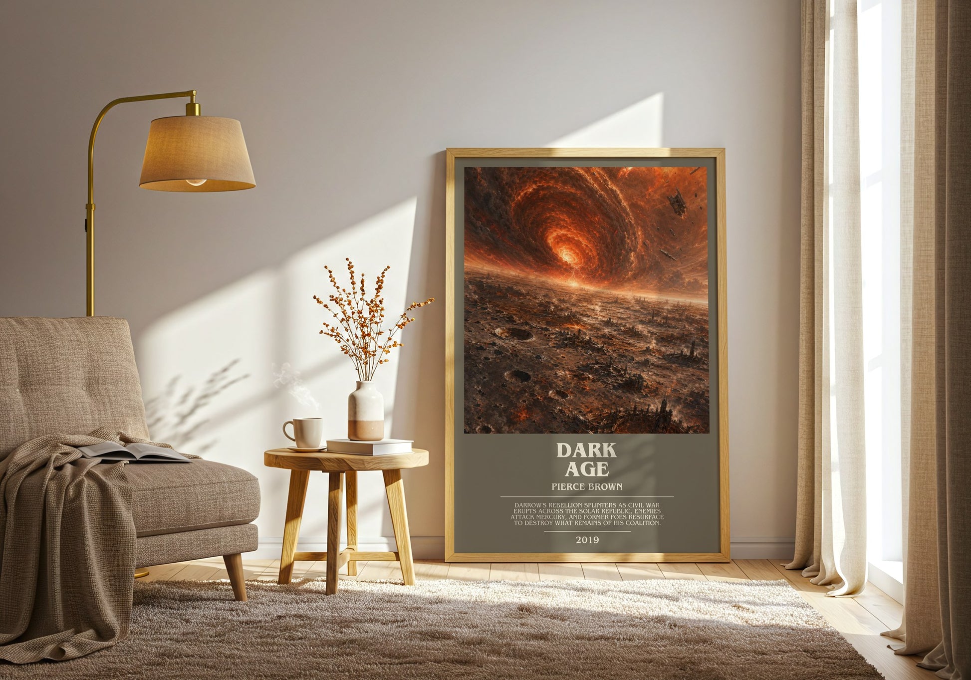 Dark Age bookish print on bookshelf – Pierce Brown fan gift