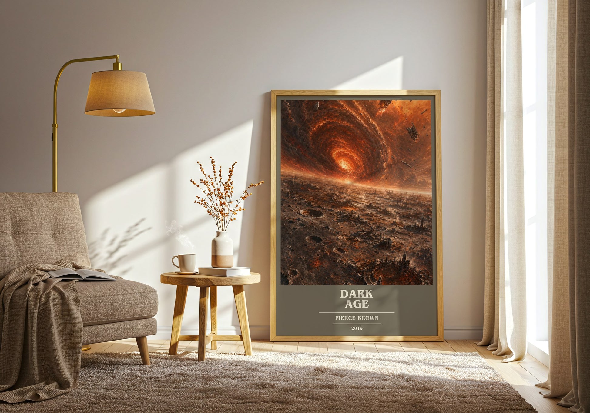 Dark Age book cover print on bookshelf – Pierce Brown fan gift