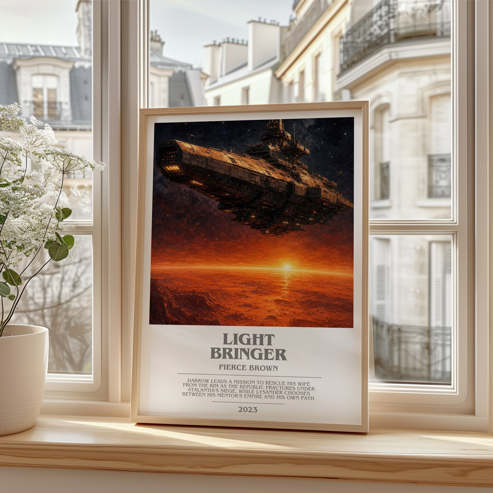 Light Bringer bookish poster colour and style options – Pierce Brown book art