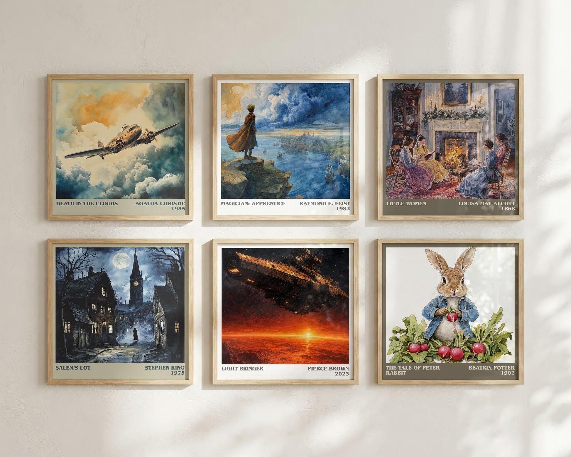 Light Bringer literary print framed by window – literary home decor