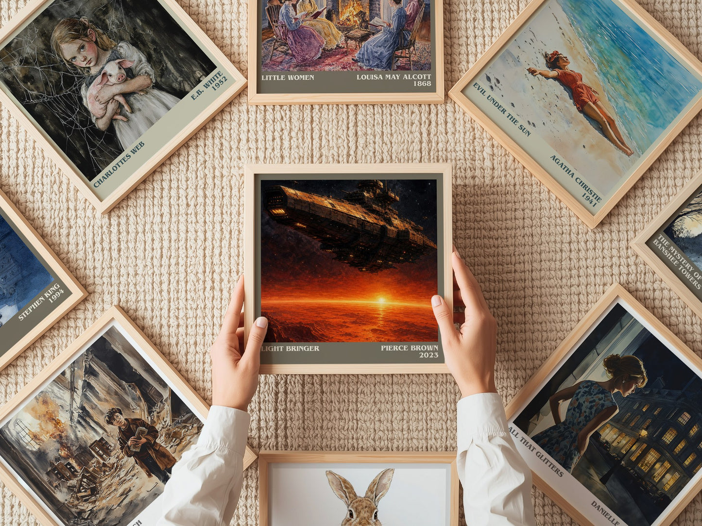 Light Bringer literary book poster framed on wall – sci fi wall art