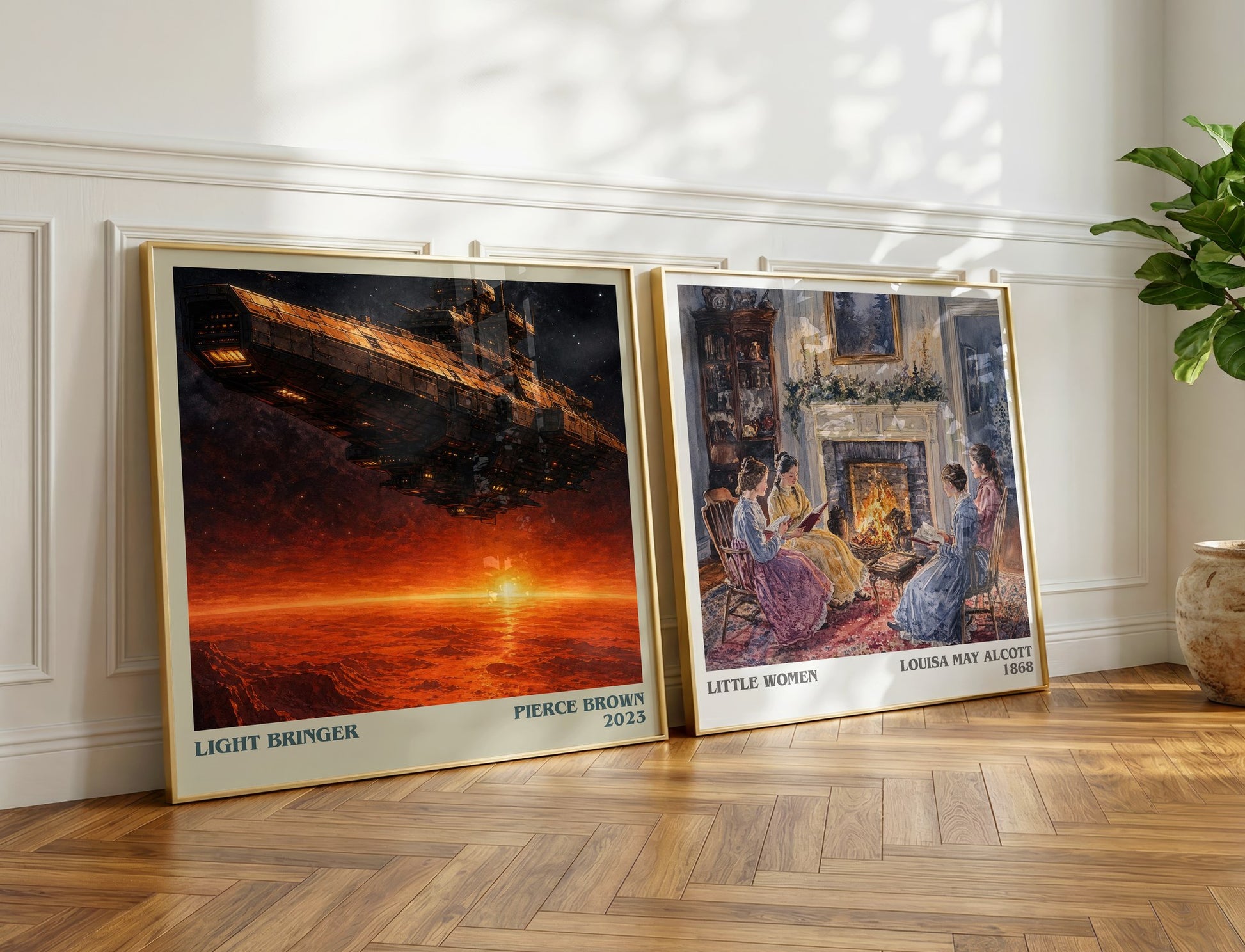 Light Bringer literary print on bookshelf – Pierce Brown fan gift