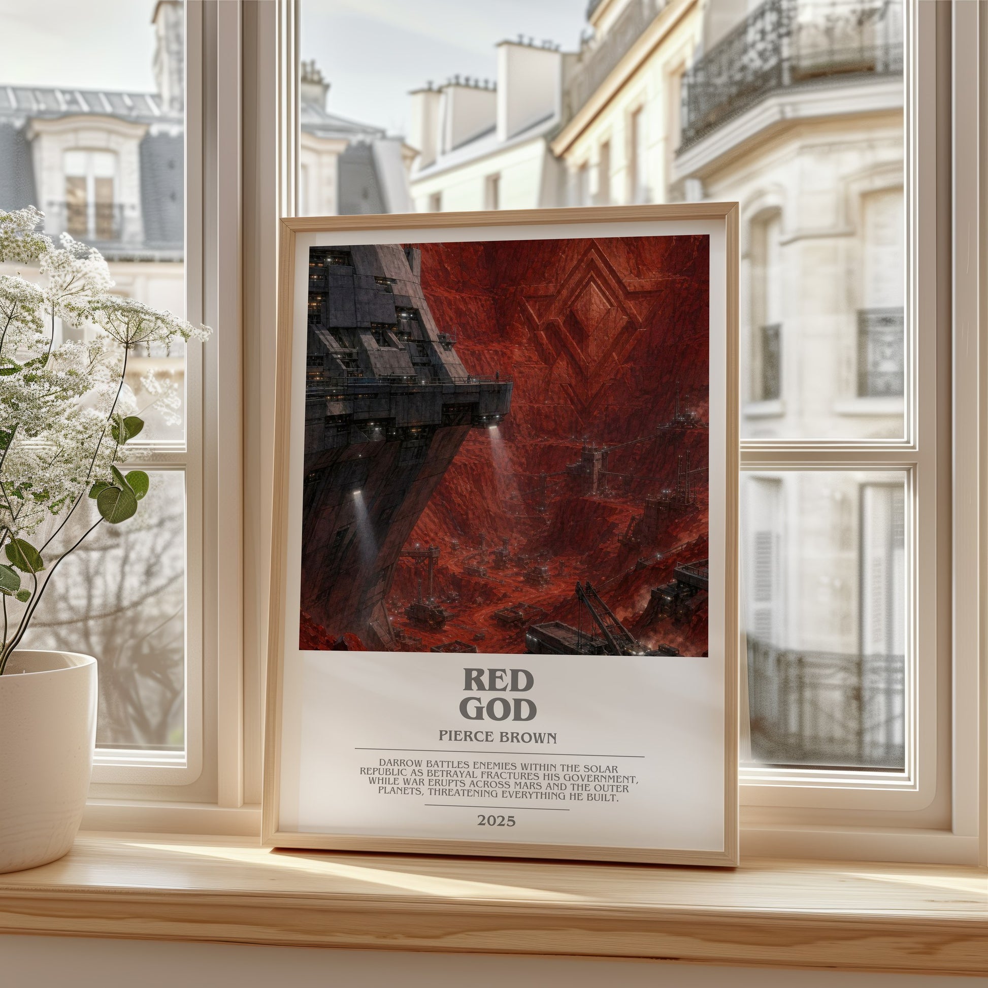 Red God bookish poster colour and style options – Pierce Brown book art