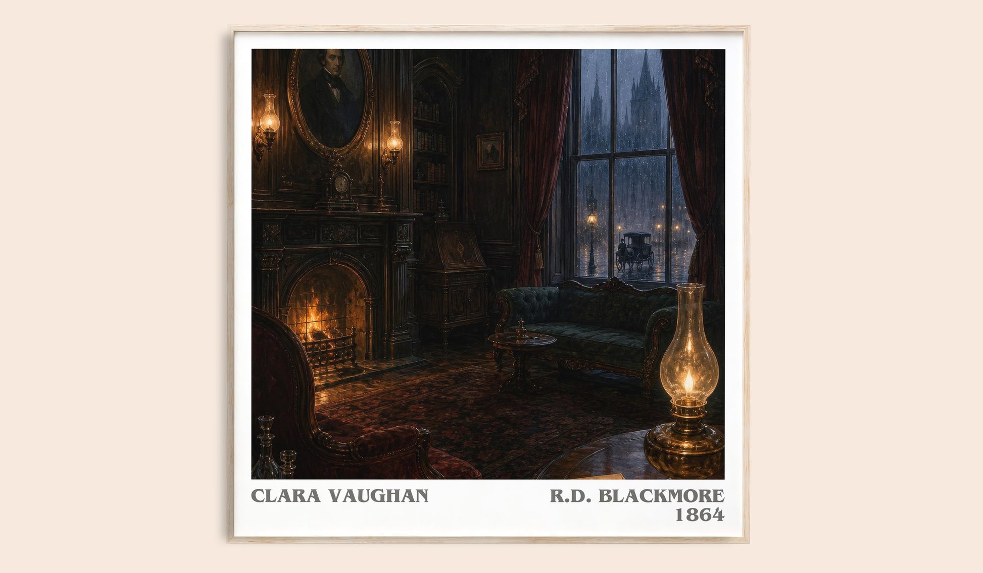 Clara Vaughan literary book poster by R.D. Blackmore – framed literary art print