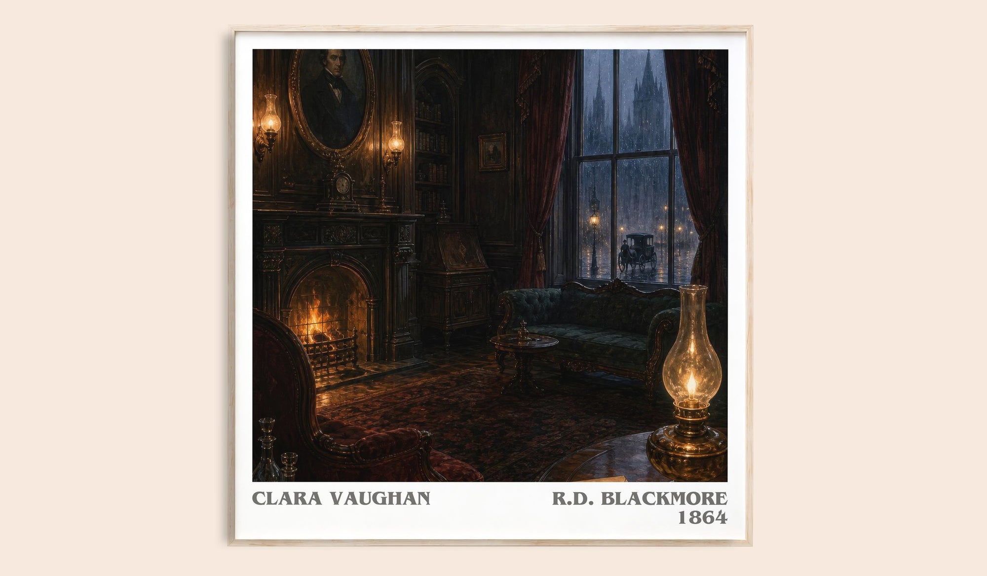 Clara Vaughan literary book poster by R.D. Blackmore – framed literary art print