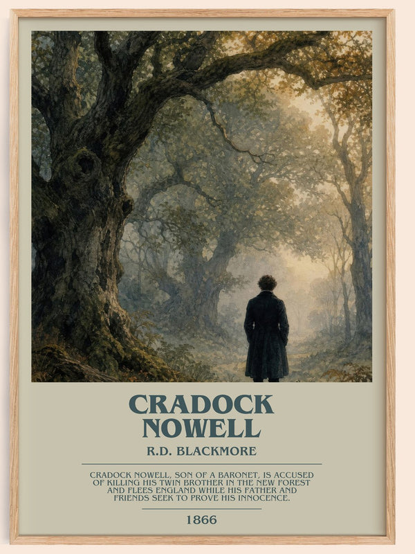 Cradock Nowell bookish book poster by R.D. Blackmore – framed literary art print