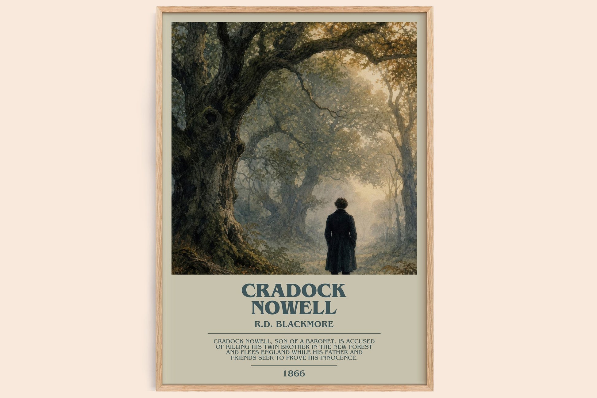 Cradock Nowell bookish book poster by R.D. Blackmore – framed literary art print