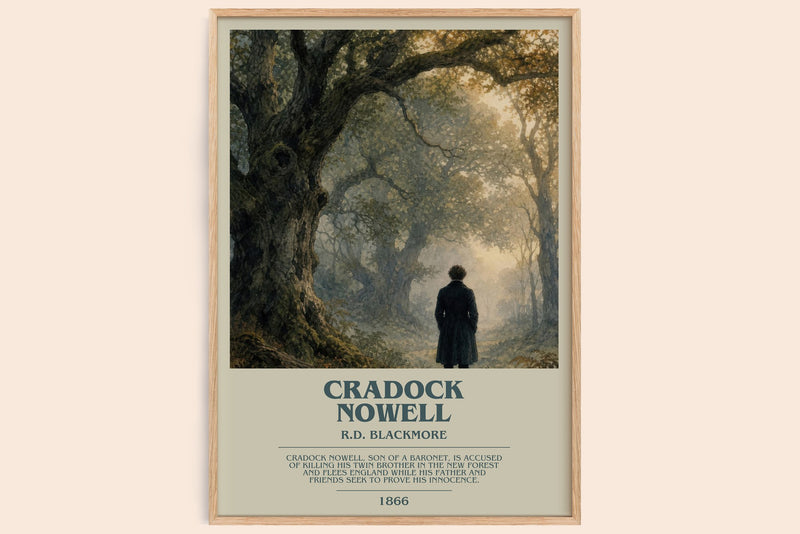 Cradock Nowell bookish book poster by R.D. Blackmore – framed literary art print