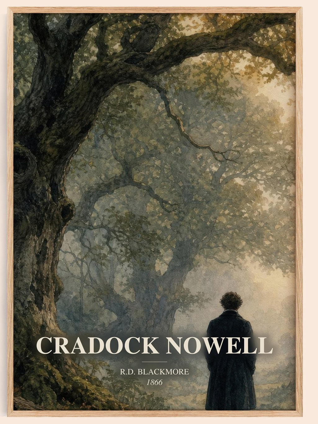 Cradock Nowell watercolour book poster by R.D. Blackmore – framed literary art print