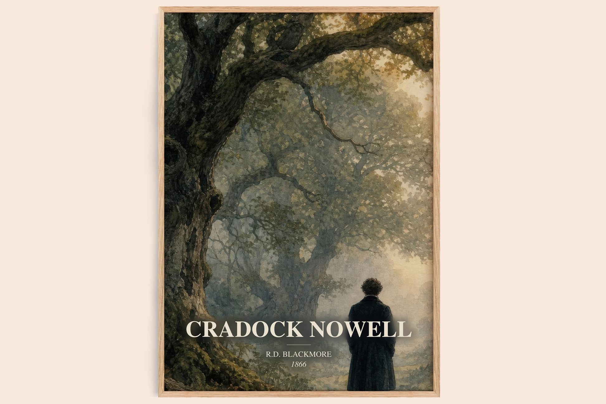 Cradock Nowell watercolour book poster by R.D. Blackmore – framed literary art print