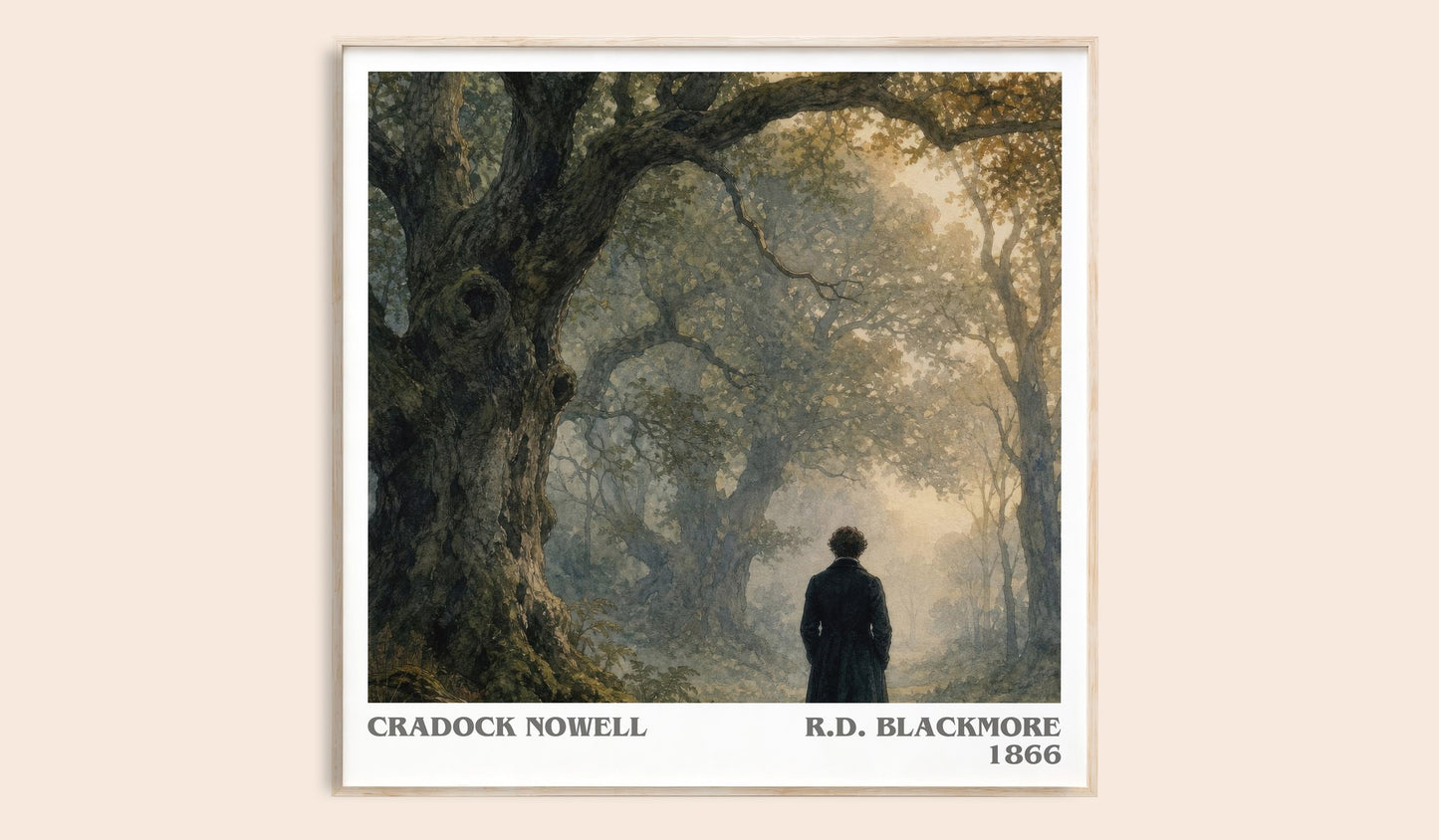 Cradock Nowell literary book poster by R.D. Blackmore – framed literary art print