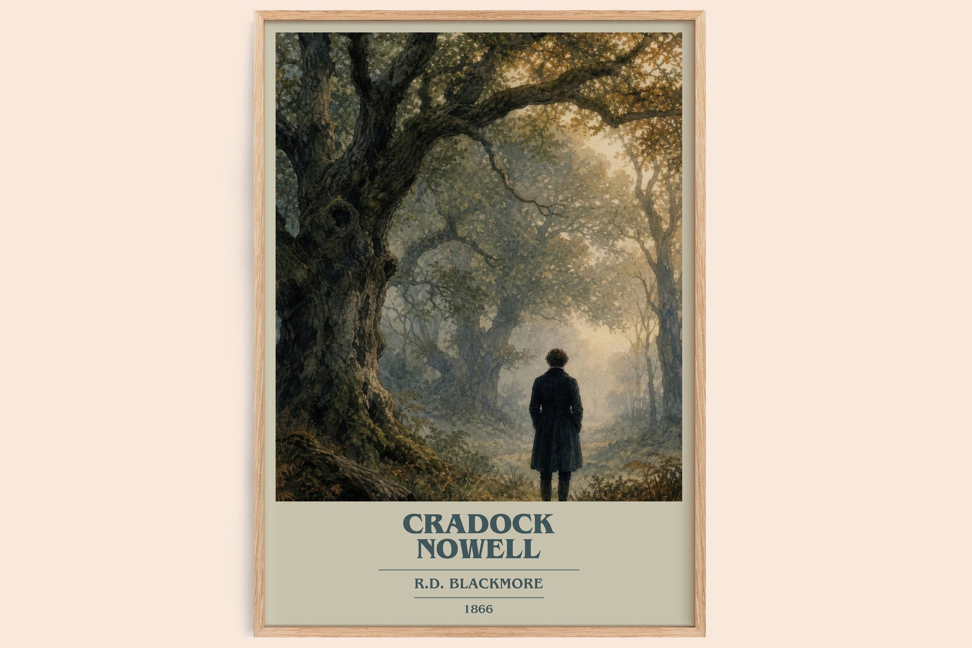 Cradock Nowell book cover book poster by R.D. Blackmore – framed literary art print