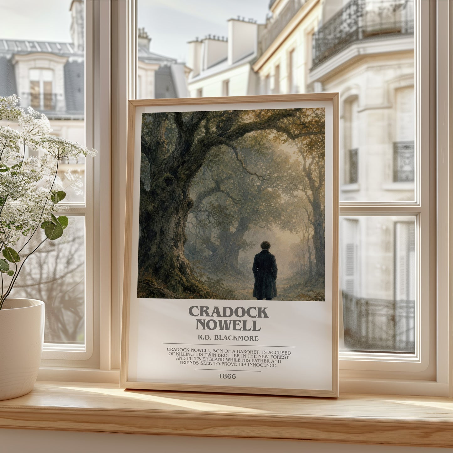 Cradock Nowell bookish poster colour and style options – R.D. Blackmore book art