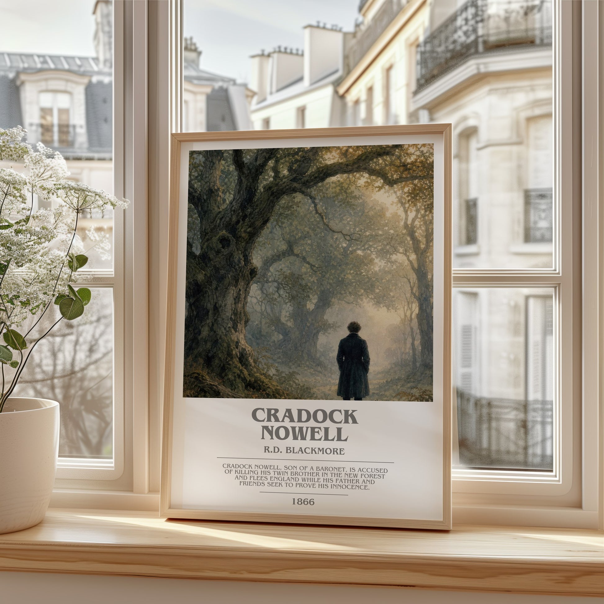 Cradock Nowell bookish poster colour and style options – R.D. Blackmore book art