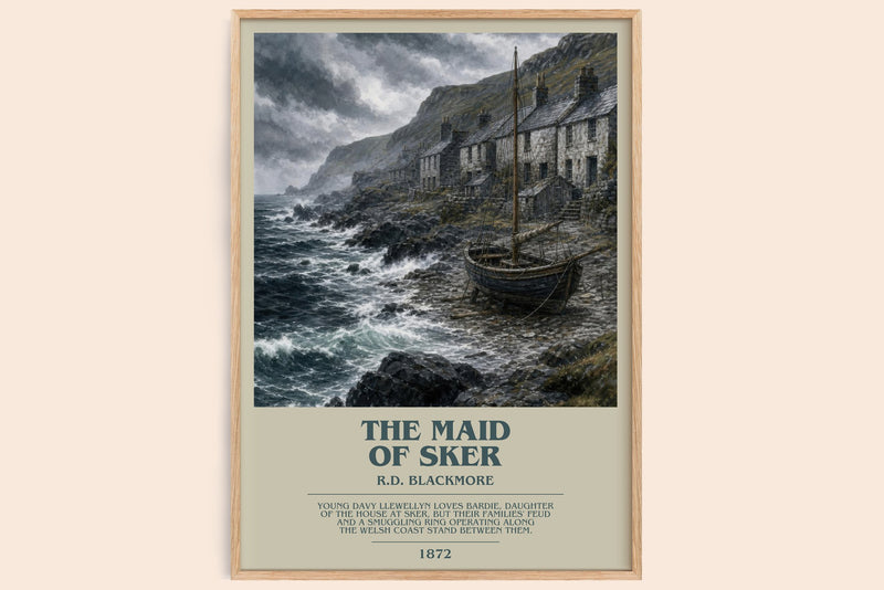 The Maid Of Sker bookish book poster by R.D. Blackmore – framed literary art print