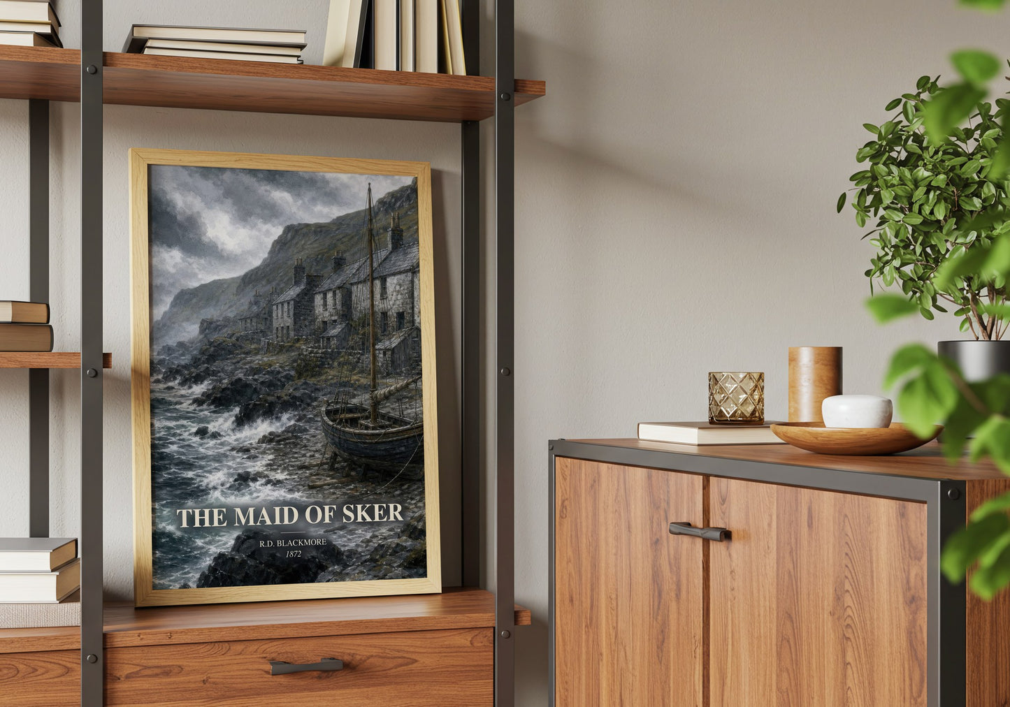 The Maid Of Sker book watercolour illustration paper finish options – matte satin gloss
