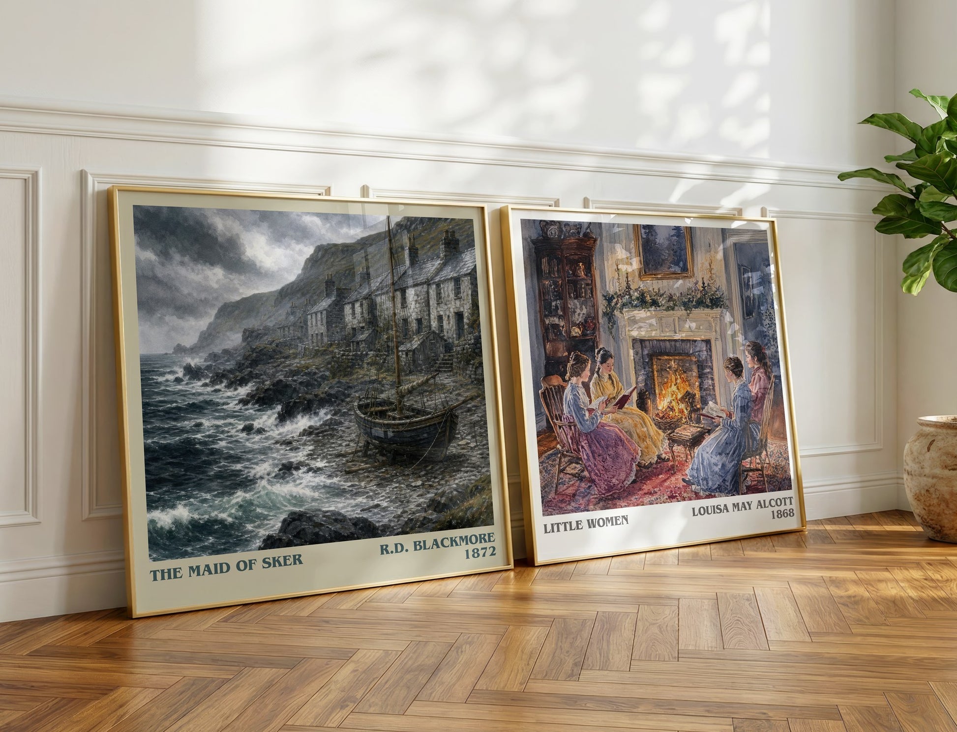 The Maid Of Sker literary print on bookshelf – R.D. Blackmore fan gift
