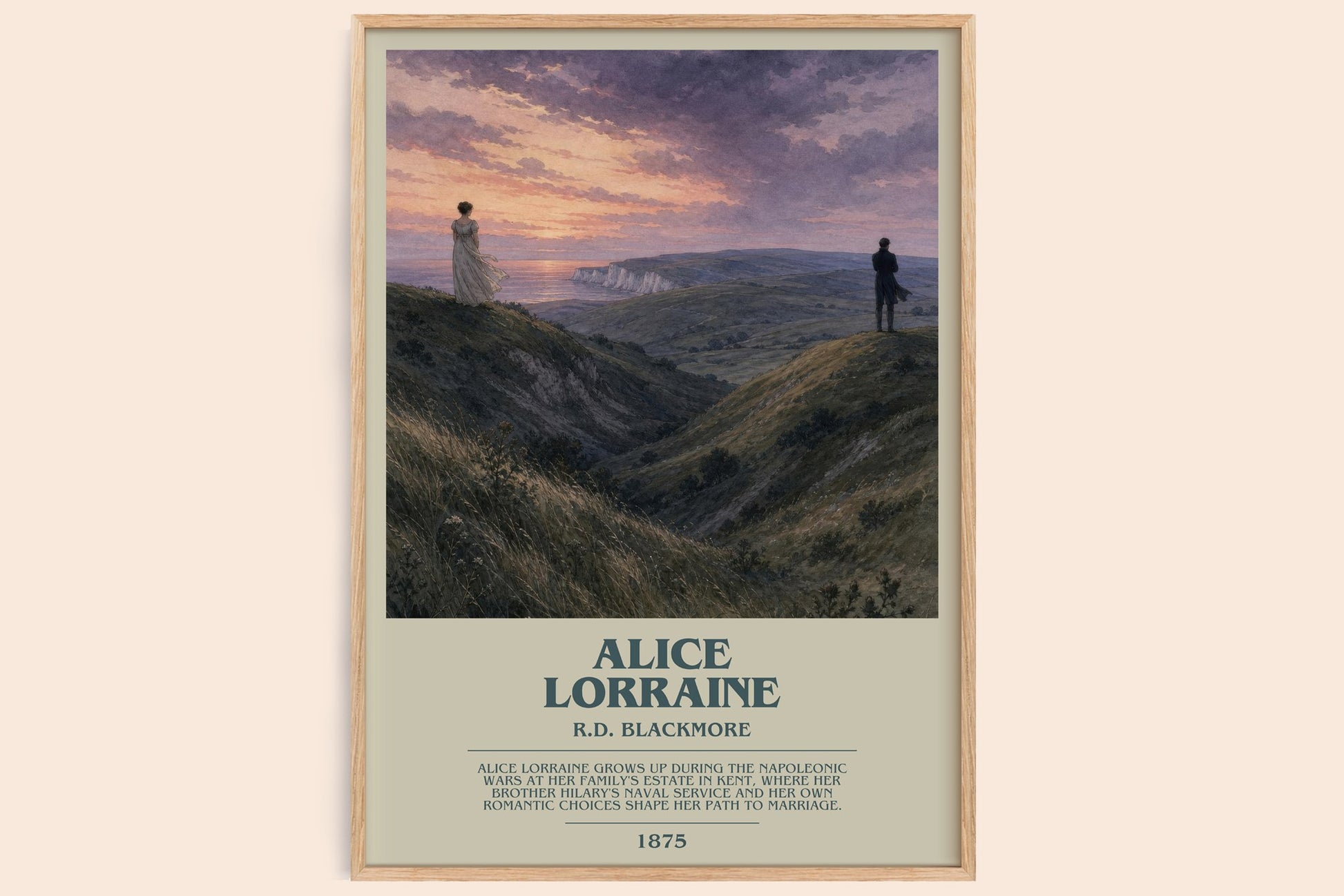 Alice Lorraine bookish book poster by R.D. Blackmore – framed literary art print