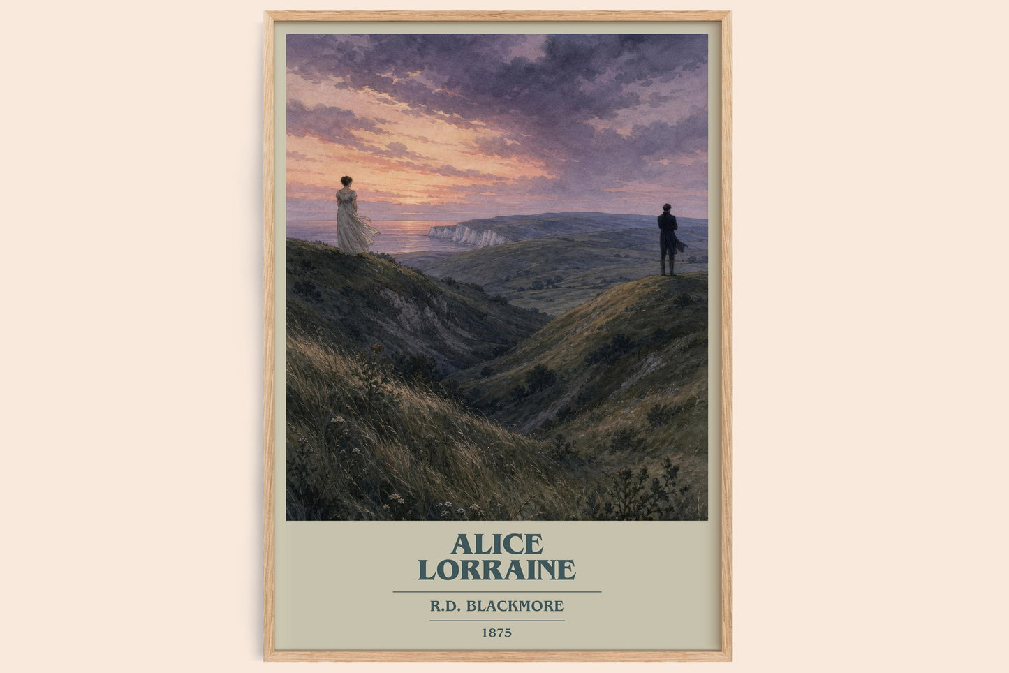 Alice Lorraine book cover book poster by R.D. Blackmore – framed literary art print