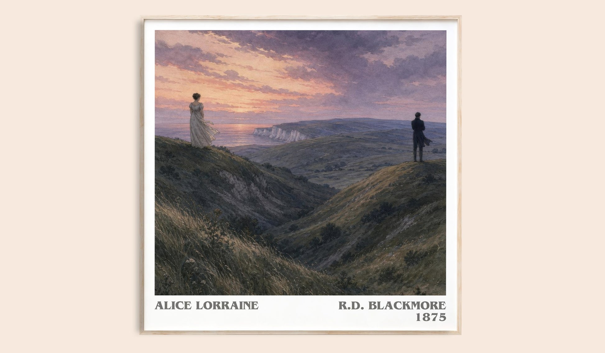 Alice Lorraine literary book poster by R.D. Blackmore – framed literary art print