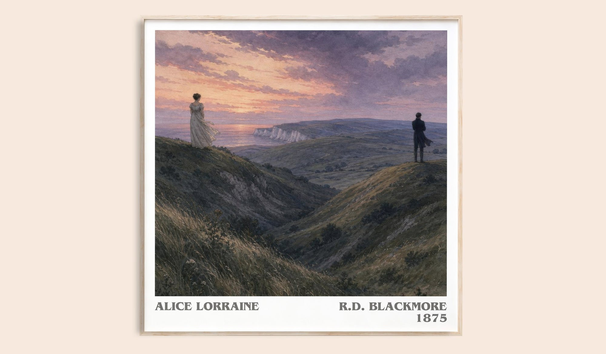 Alice Lorraine literary book poster by R.D. Blackmore – framed literary art print