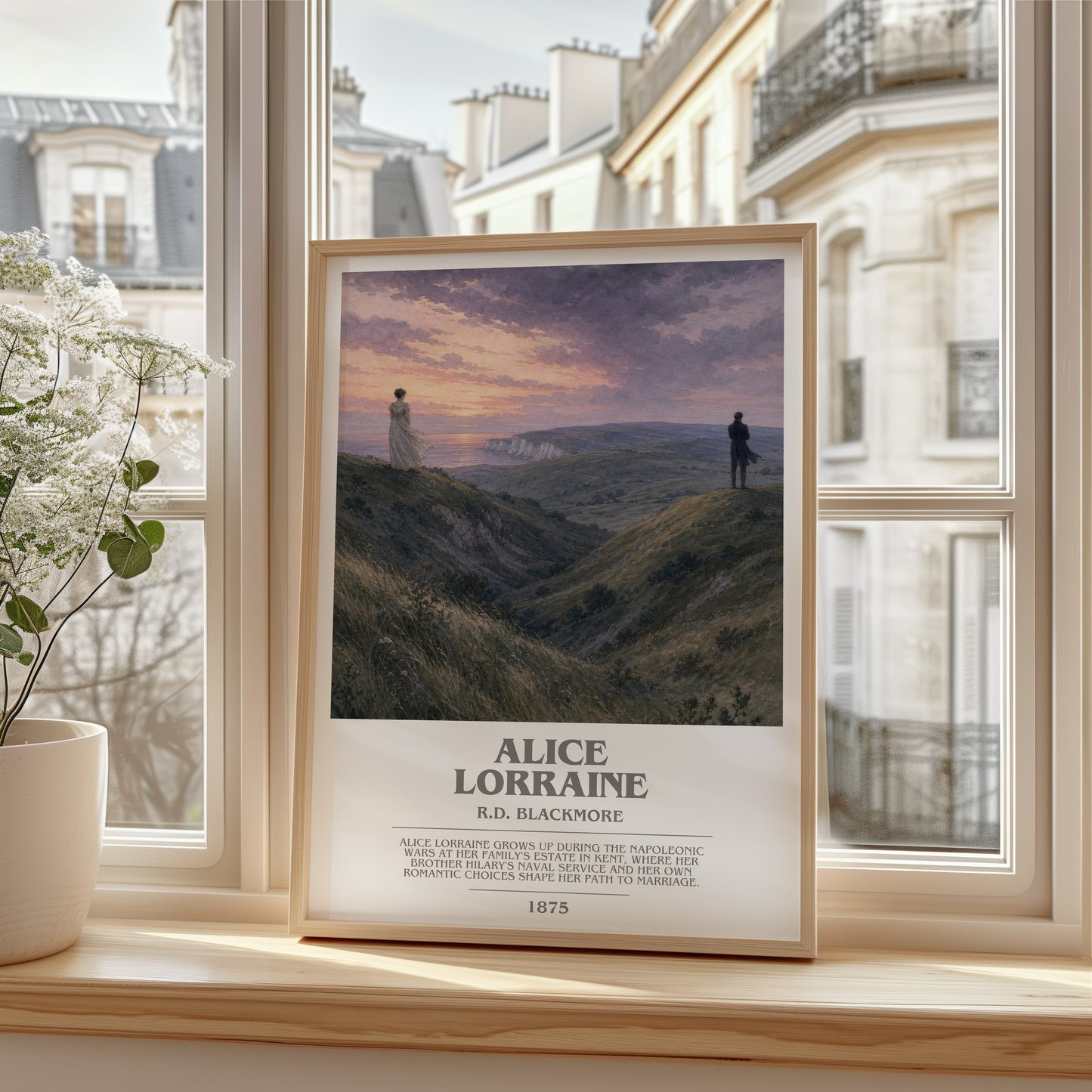 Alice Lorraine bookish poster colour and style options – R.D. Blackmore book art