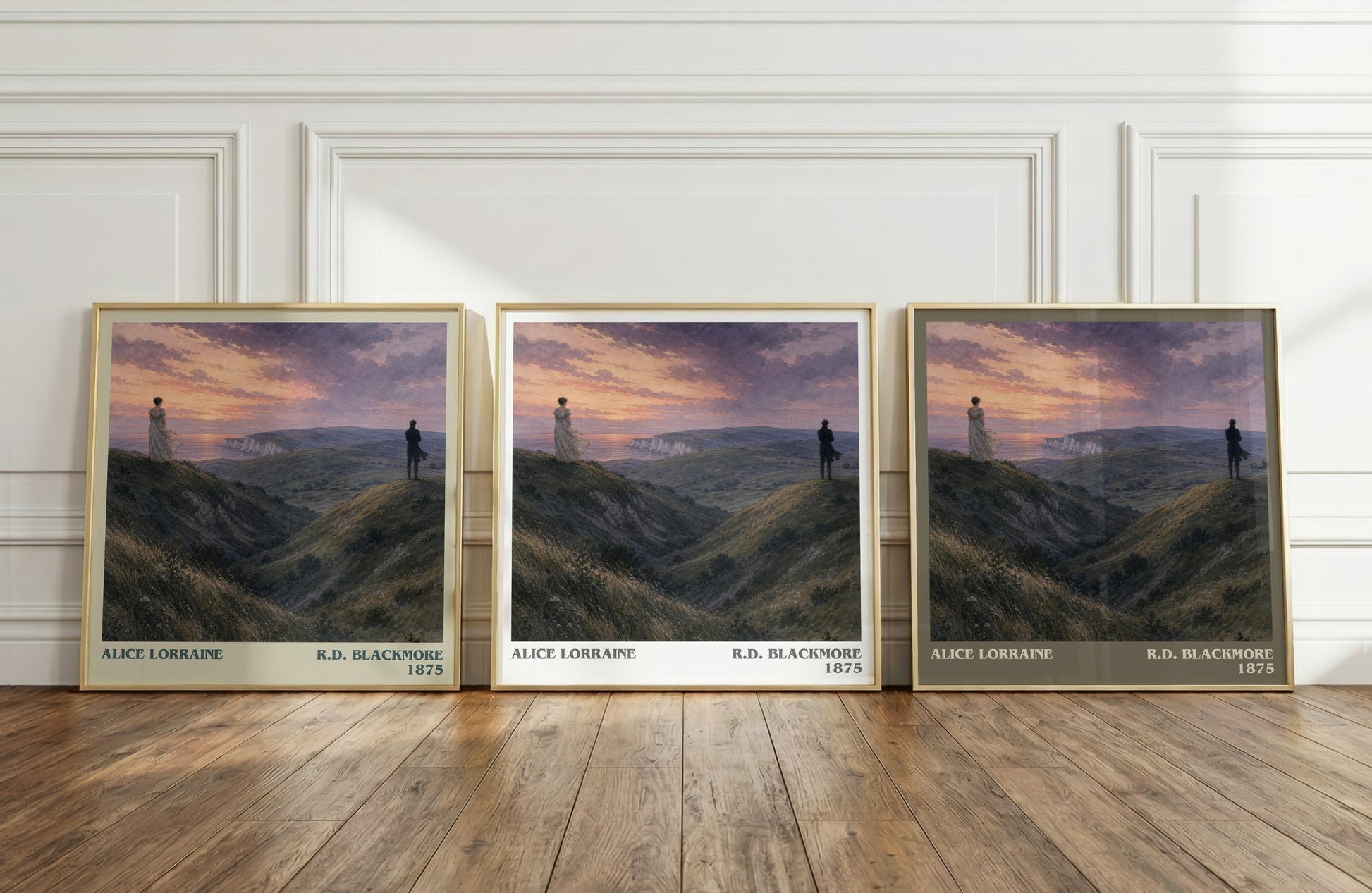 Alice Lorraine literary art print colour and style options – R.D. Blackmore book art