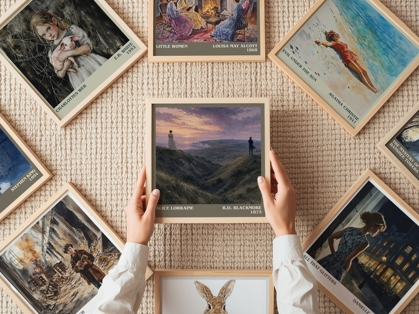 Alice Lorraine literary book poster framed on wall – historical fiction wall art