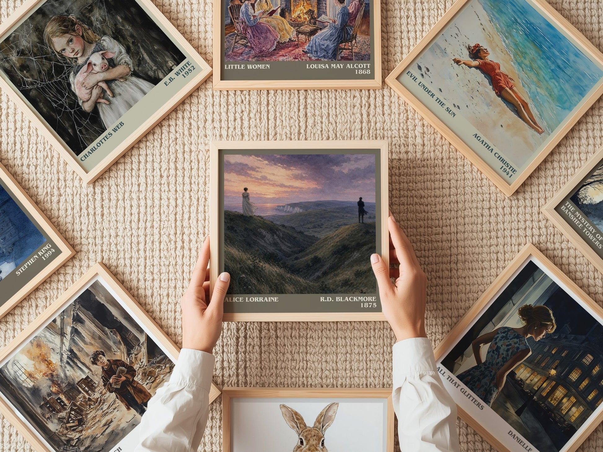 Alice Lorraine literary book poster framed on wall – historical fiction wall art