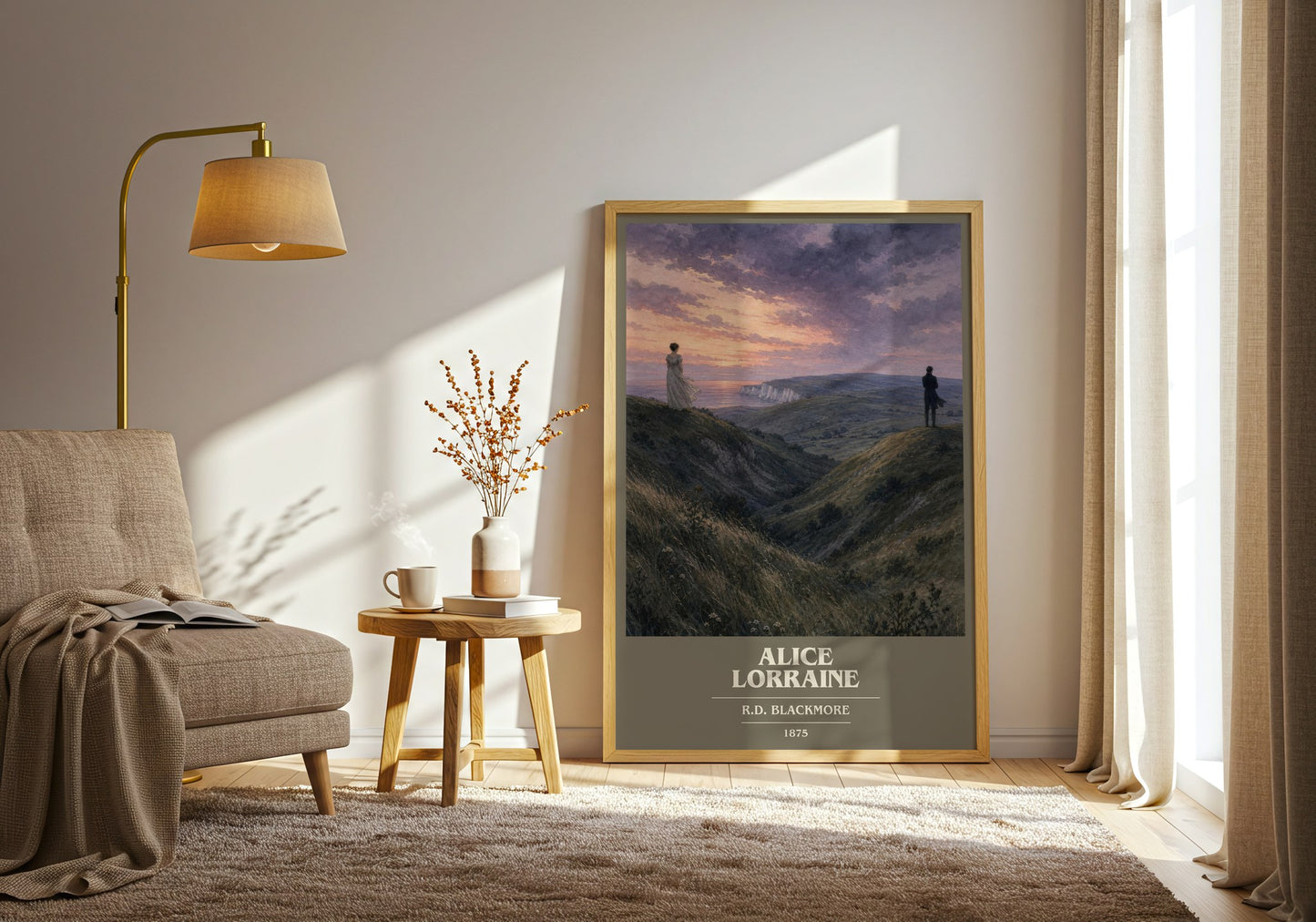 Alice Lorraine book cover print on bookshelf – R.D. Blackmore fan gift