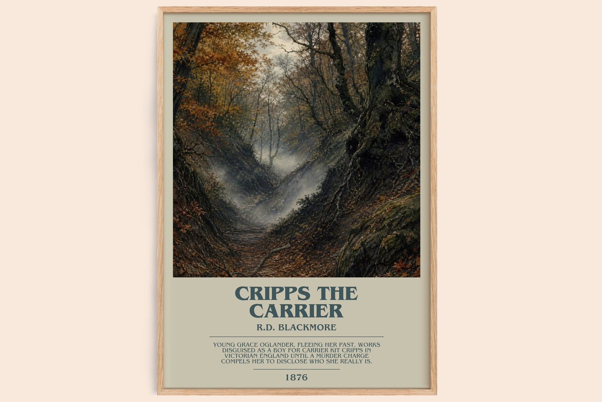 Cripps The Carrier bookish book poster by R.D. Blackmore – framed literary art print